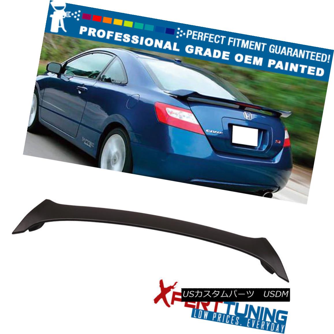 エアロパーツ Fits 06-11 Honda Civic 2DR 3rd Brake LED ABS Trunk Spoiler - OEM Painted Color フィット06-11ホンダシビック2DR第3ブレーキLED ABSトランク・スポイラー - OEM塗装色 【並行輸入品】