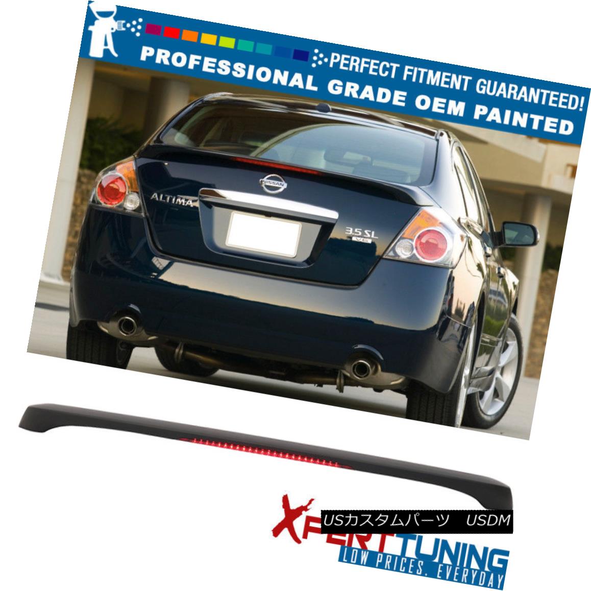 エアロパーツ Fit 07-12 Nissan Altima 4Dr Flush Mount Trunk Spoiler & LED - OEM Painted Color フィット07-12日産アルティマ4Drフラッシュマウント・トランク・スポイラー＆amp; LED - OEM塗装カラー 【並行輸入品】