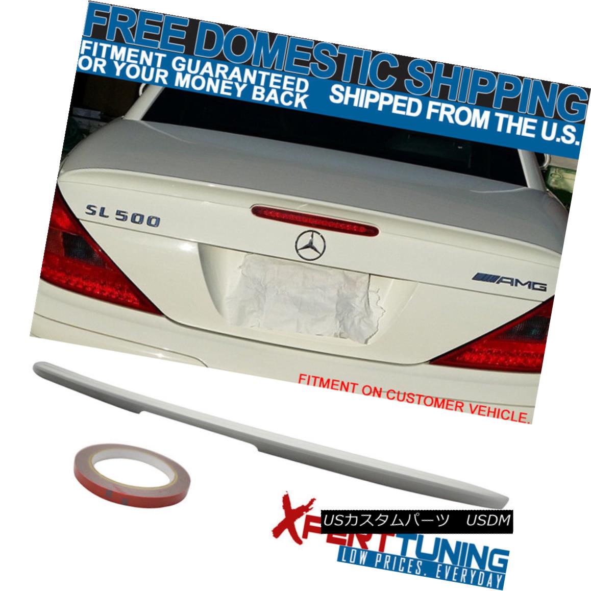 エアロパーツ FIT 03-11 Benz SL-Class R230 AMG ABS Trunk Spoiler Painted Alabaster White #960 FIT 03-11ベンツSLクラスR230 AMG ABSトランクスポイラー塗装アラバスターホワイト＃960 【並行輸入品】