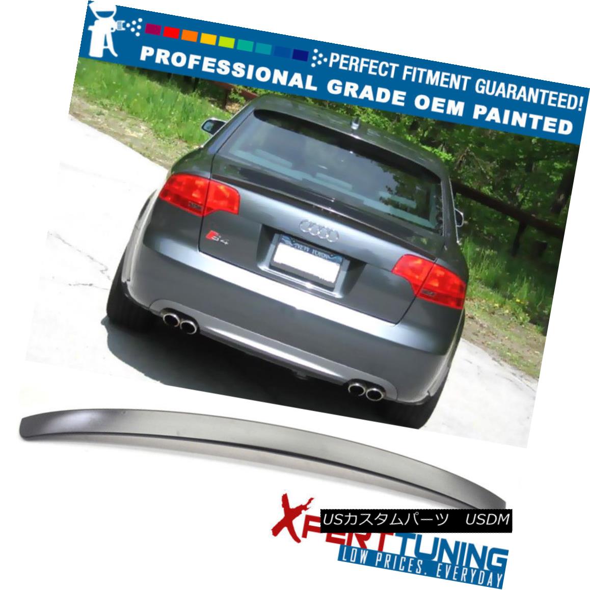 エアロパーツ 09-14 Audi A4 Quattro B8 4Dr Painted Rear Roof Spoiler - OEM Painted Color 09-14アウディA4クワトロB8 4Dr塗装リアルーフスポイラー - OEM塗装カラー 【並行輸入品】