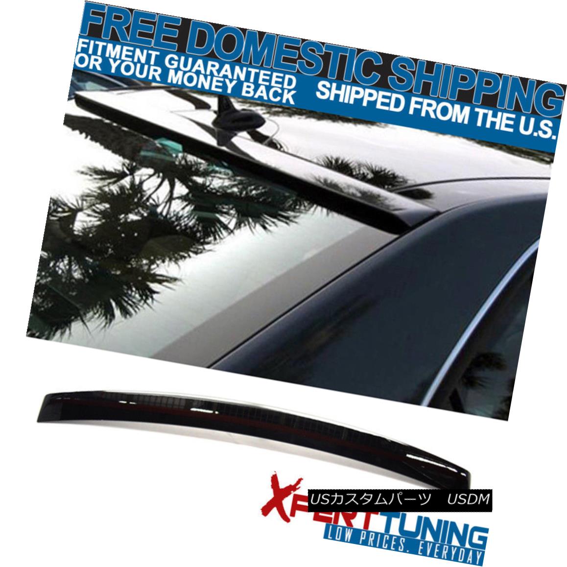 エアロパーツ Fit For 10-16 Benz E-Class W212 OE Style #040 Black Painted Roof Spoiler フィット10-16ベンツEクラスW212 OEスタイル＃040黒塗装ルーフスポイラー 【並行輸入品】