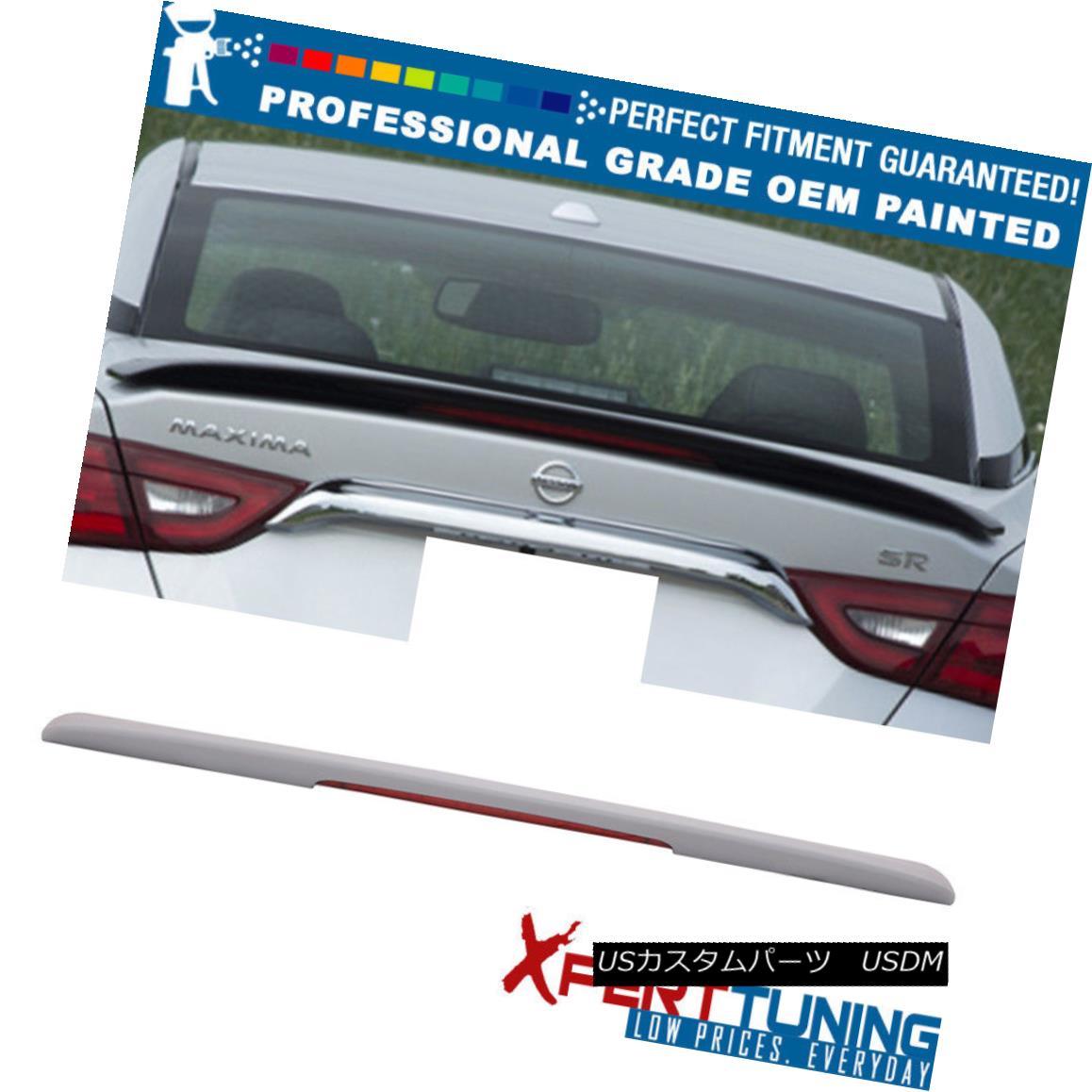 エアロパーツ Fits 16-18 Maxima A36 8th SR Style Painted ABS Trunk Spoiler - OEM Painted Color フィット16-18マキシマA36 8th SRスタイル塗装ABSトランクスポイラー - OEM塗装色 【並行輸入品】