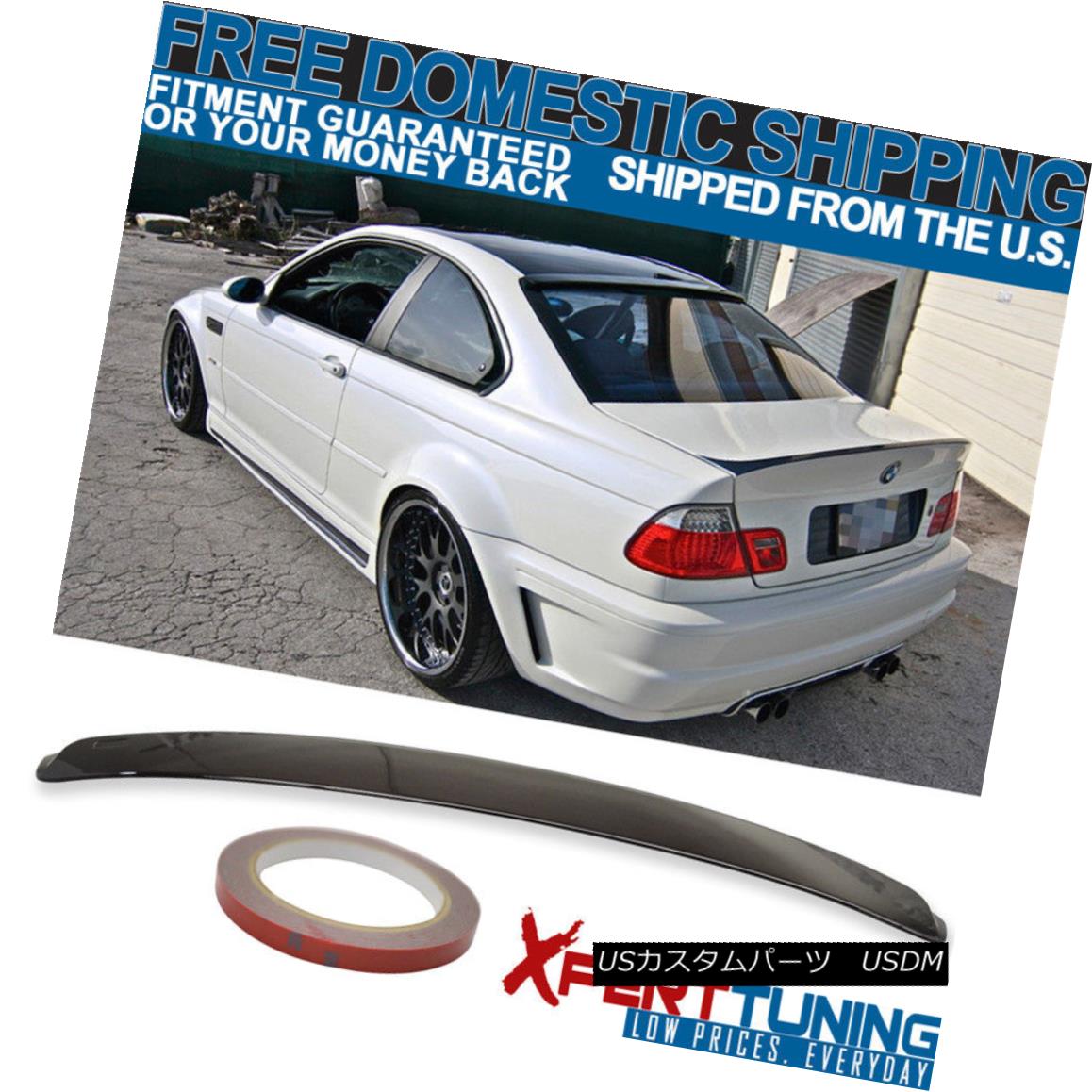 エアロパーツ Fit For 99-05 BMW 3 Series E46 2Dr AC Style #668 Jet Black Painted Roof Spoiler 99-05 BMW 3シリーズE46 2Dr ACスタイル＃668ジェットブラック塗装ルーフスポイラー 【並行輸入品】