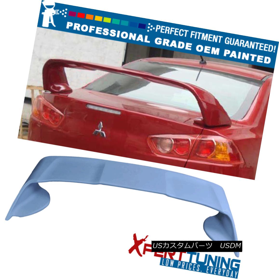 エアロパーツ 08-17 Mitsubishi Lancer 4Dr Painted ABS Trunk Spoiler - OEM Painted Color 08-17三菱ランサー4Dr塗装ABSトランク・スポイラー - OEM塗装色 【並行輸入品】