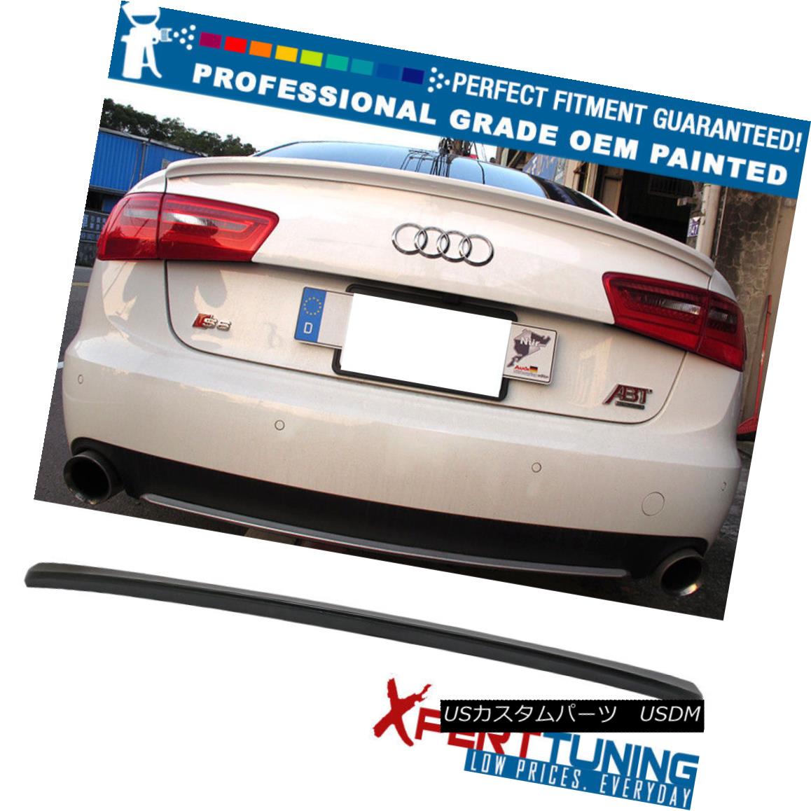 エアロパーツ 12-14 Audi A6 C7 4Dr Sedan D Style Painted Trunk Spoiler - OEM Painted Color 12-14アウディA6 C7 4DrセダンDスタイル塗装トランク・スポイラー - OEM塗装カラー 【並行輸入品】