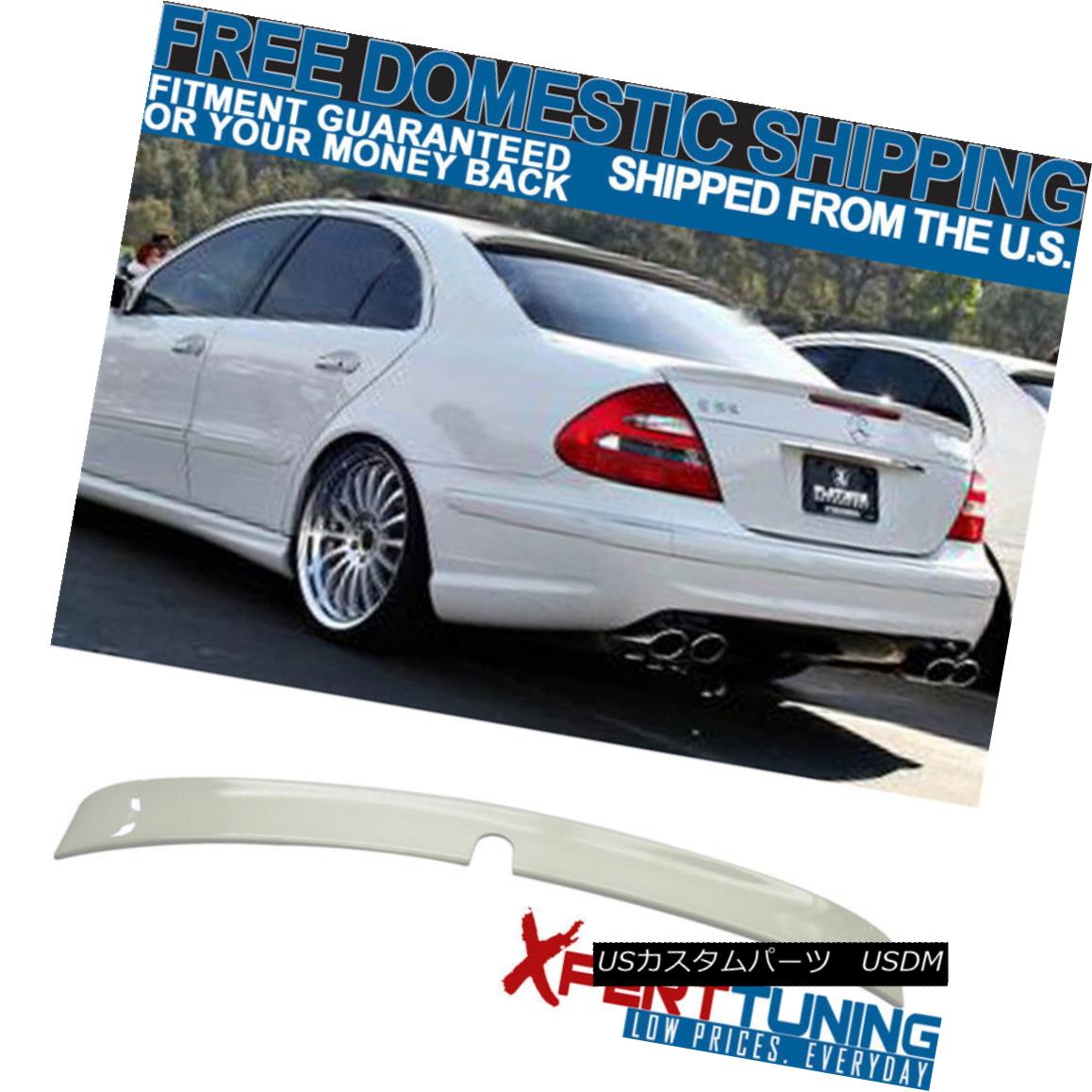 エアロパーツ 03-05 Benz E-Class W211 4Dr Painted #650 Calcite White ABS Roof Spoiler 03-05ベンツEクラスW211 4Dr塗装＃650カルサイトホワイトABSルーフスポイラー 【並行輸入品】