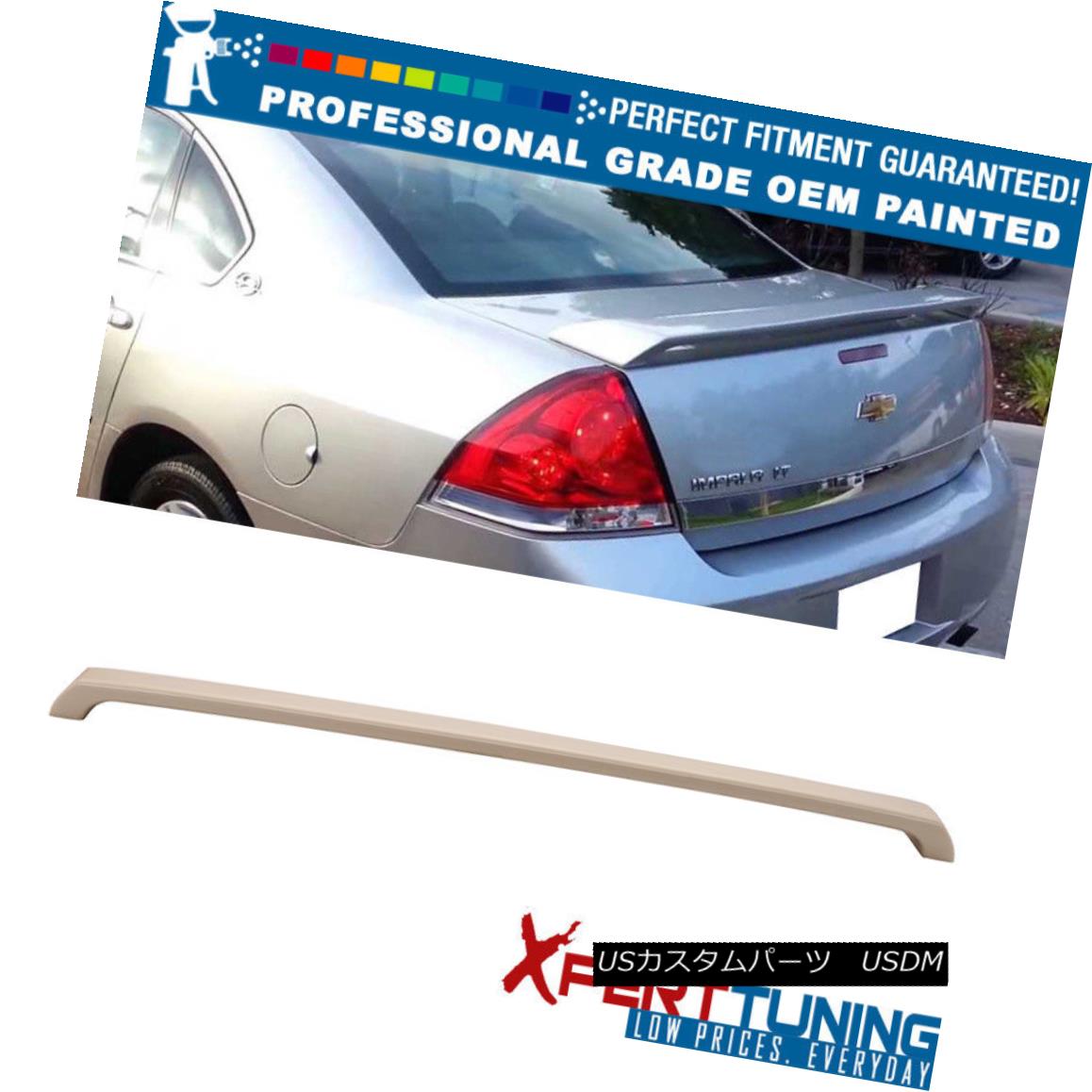エアロパーツ Fits 06-13 Chevrolet Chevy Impala OE Factory Style Trunk Spoiler ABS Wing フィット06-13シボレーシボレーインパラOE工場スタイルのトランクスポイラーABSウィング 【並行輸入品】