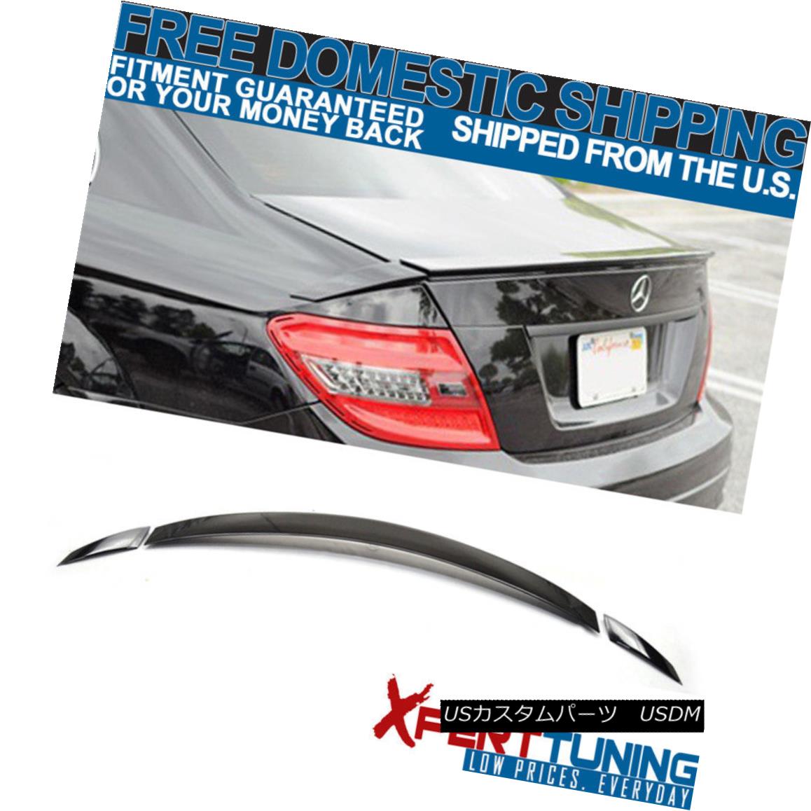 エアロパーツ Fit For 2008-2014 Benz C-Class W204 Brabus Style 197 Painted Black Trunk Spoiler 2008-2014ベンツCクラスW204ブラバススタイル197ペイントブラックトランク・スポイラー 【並行輸入品】