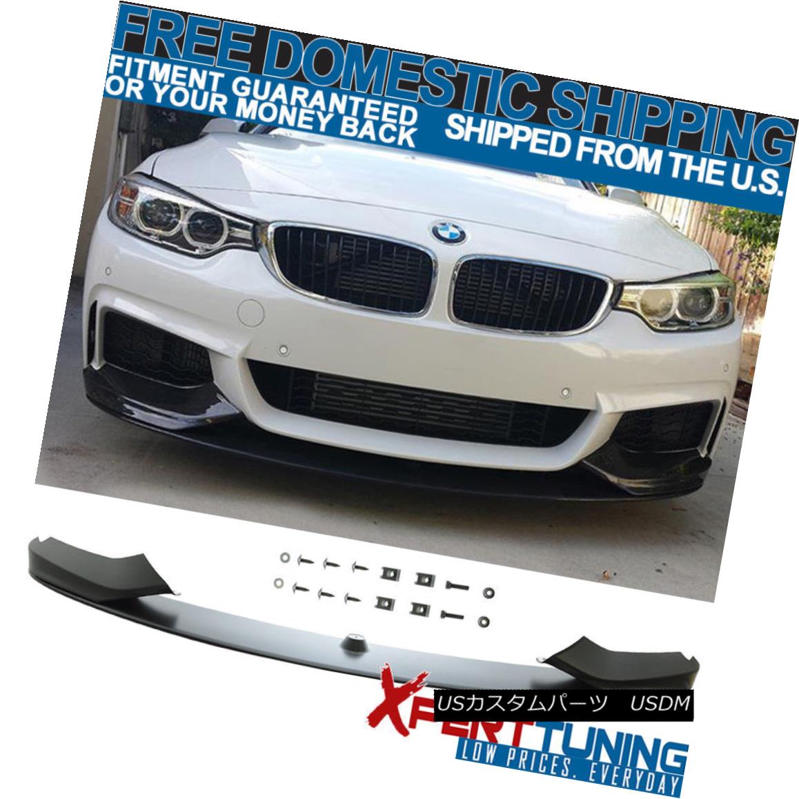 エアロパーツ Fit 14-16 BMW F32 4 Series M Style Front Bumper Lip Unpainted - Polypropylene フィット14-16 BMW F32 4シリーズMスタイルフロントバンパーリップ未塗装 - ポリプロピレン 【並行輸入品】｜カスタムパーツ WORLD倉庫 76,351円