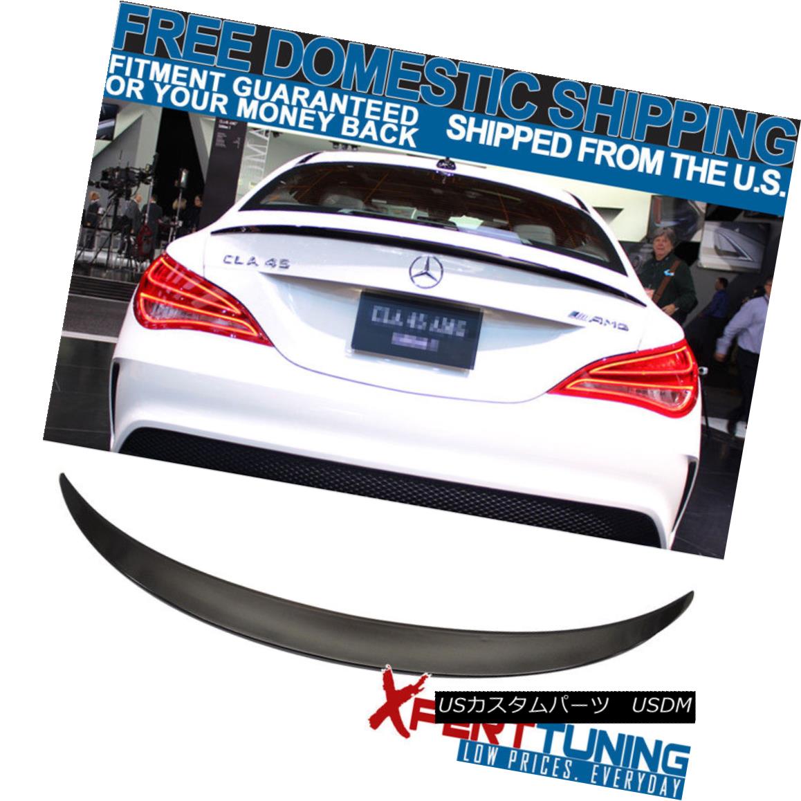 エアロパーツ 14-18 Mercedes Benz CLA Sedan 4Dr Rear Trunk Spoiler Wing OE Style ABS 14-18メルセデスベンツCLAセダン4Drリアトランク・スポイラーウイングOEスタイルABS 【並行輸入品】