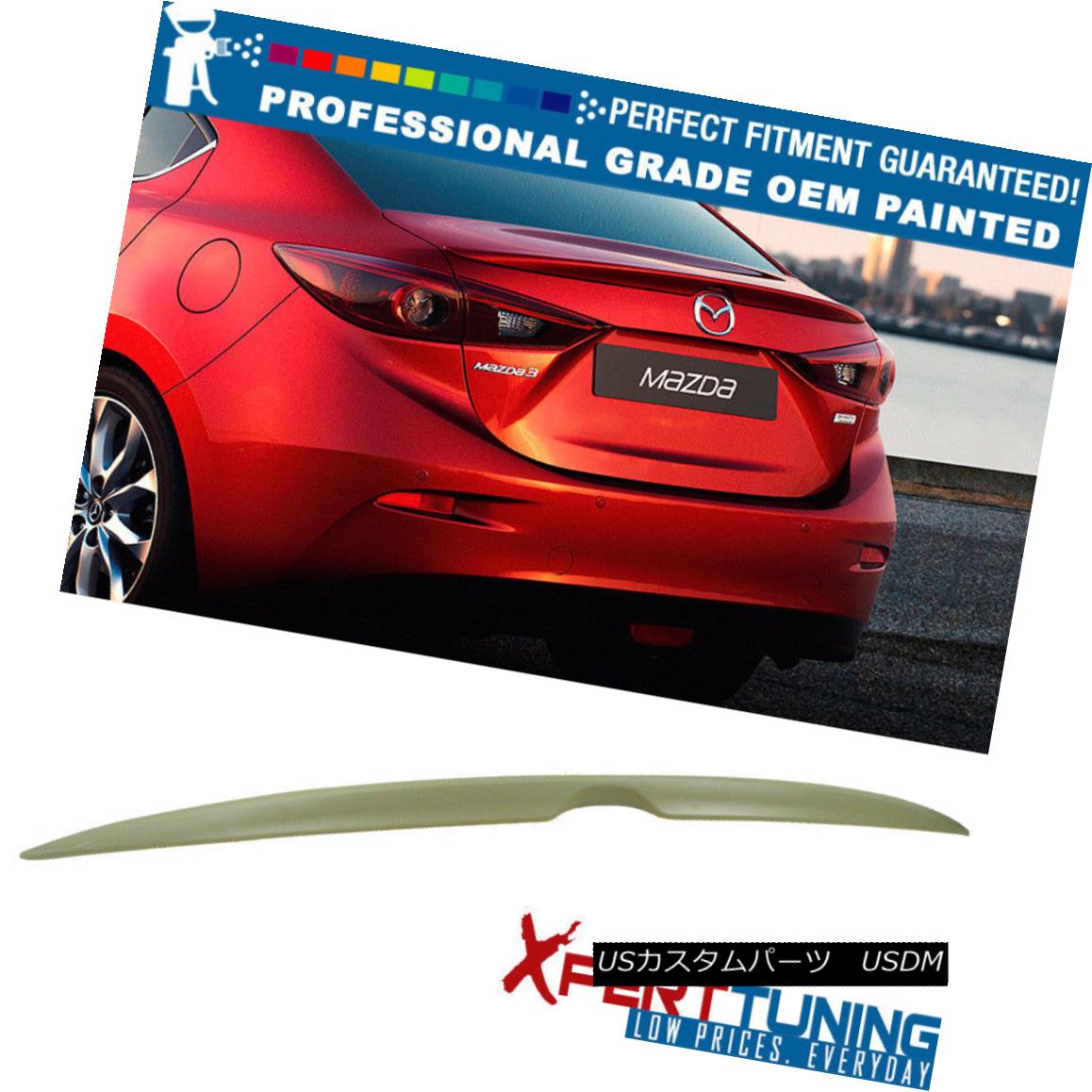 エアロパーツ 14-16 Mazda 3 Mazda3 Sedan OE Style Painted Trunk Spoiler - OEM Painted Color 14-16マツダ3 Mazda3セダンOEスタイル塗装トランクスポイラー - OEM塗装カラー 【並行輸入品】