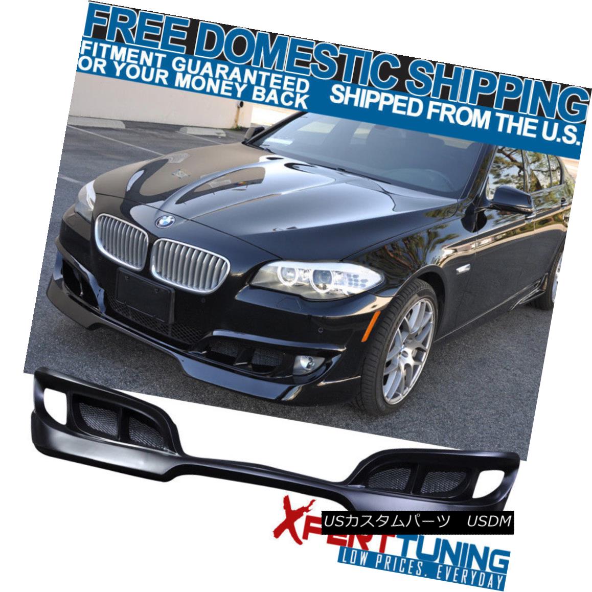 エアロパーツ Fits 2010-2014 BMW 5-Series F10 AC-S Style Poly Urethane PU Front Bumper Lip フィット2010-2014 BMW 5シリーズF10 AC-SスタイルポリウレタンPUフロントバンパーリップ 【並行輸入品】|カスタムパーツ WORLD倉庫