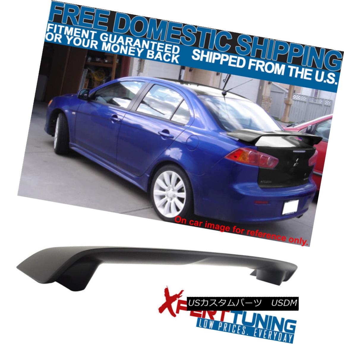 エアロパーツ 08-17 Mitsubishi Lancer OE Style Trunk Spoiler Wing Rear Spoiler Matte Black ABS 08-17三菱ランサーOEスタイルトランクスポイラーウイングリアスポイラーマットブラックABS 【並行輸入品】