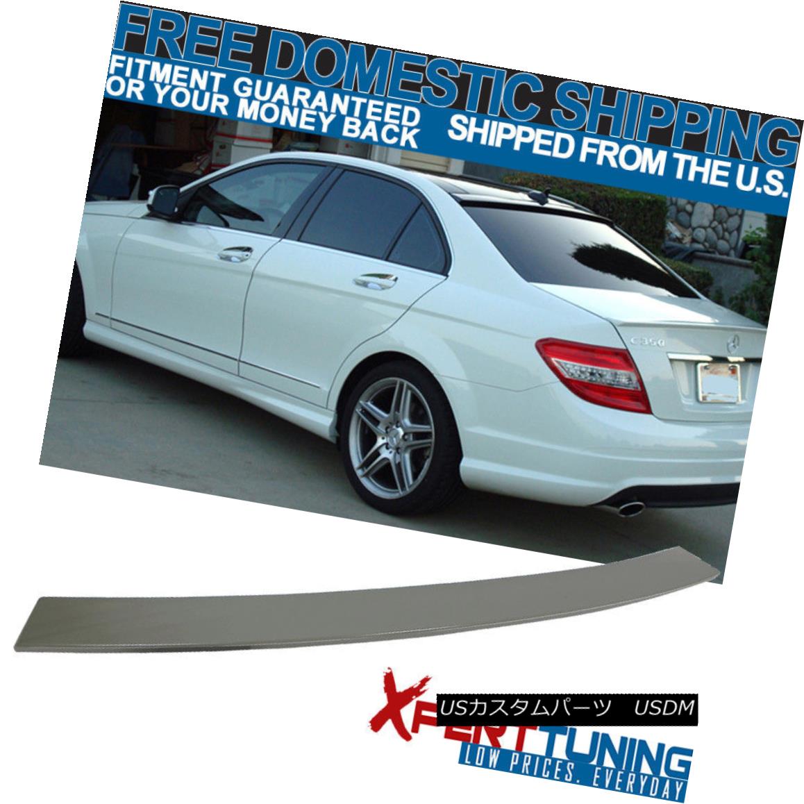エアロパーツ 08-14 Benz C-Class W204 4Dr OE Style Unpainted ABS Roof Spoiler Wing 08-14ベンツCクラスW204 4Dr OEスタイル無塗装ABSルーフスポイラーウイング 【並行輸入品】