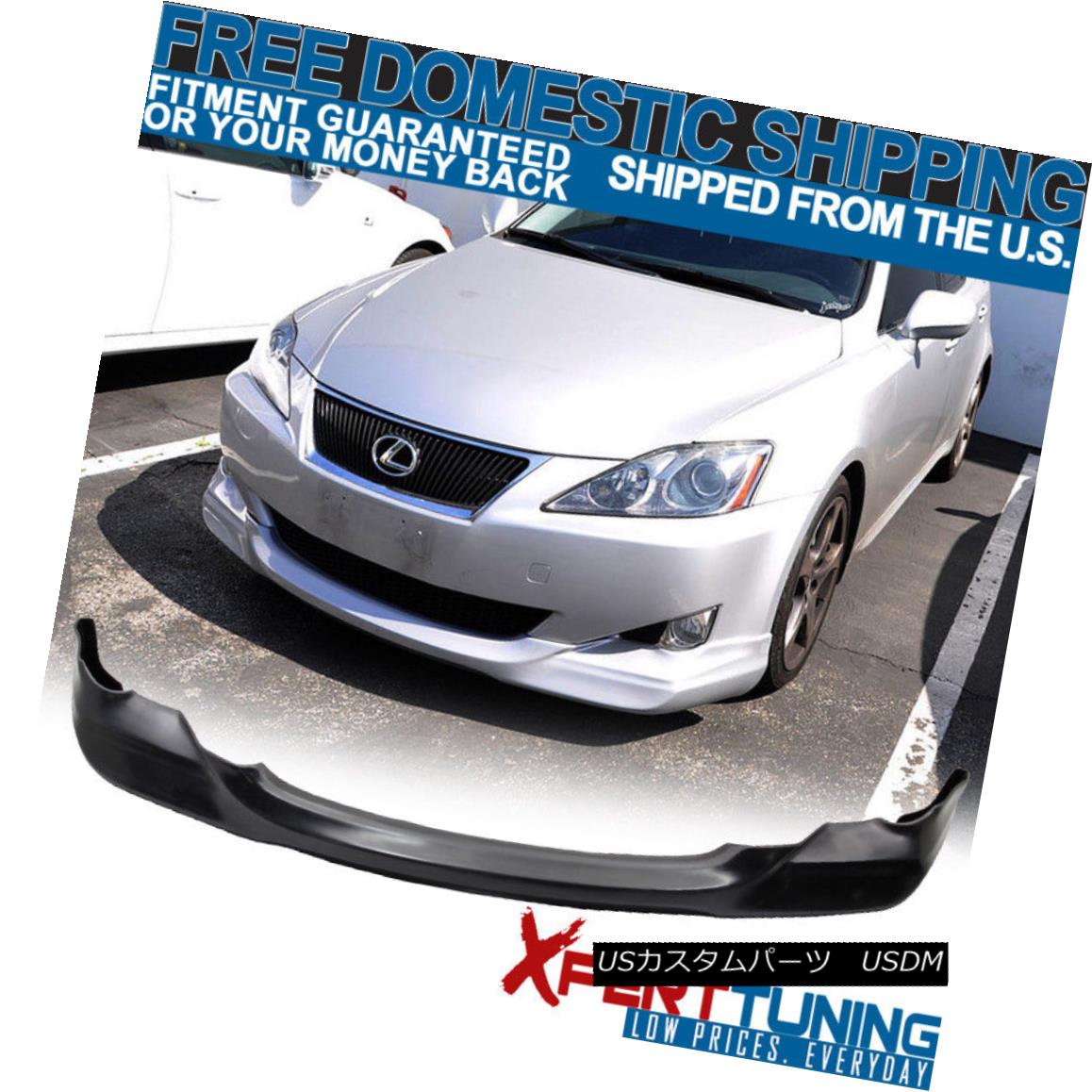 エアロパーツ Fit 06-08 Lexus IS250 IS350 4Dr IN-S Front Bumper Lip Spoiler Poly Urethane フィット06-08レクサスIS250 IS350 4Dr IN-Sフロントバンパーリップスポイラーポリウレタン 【並行輸入品】