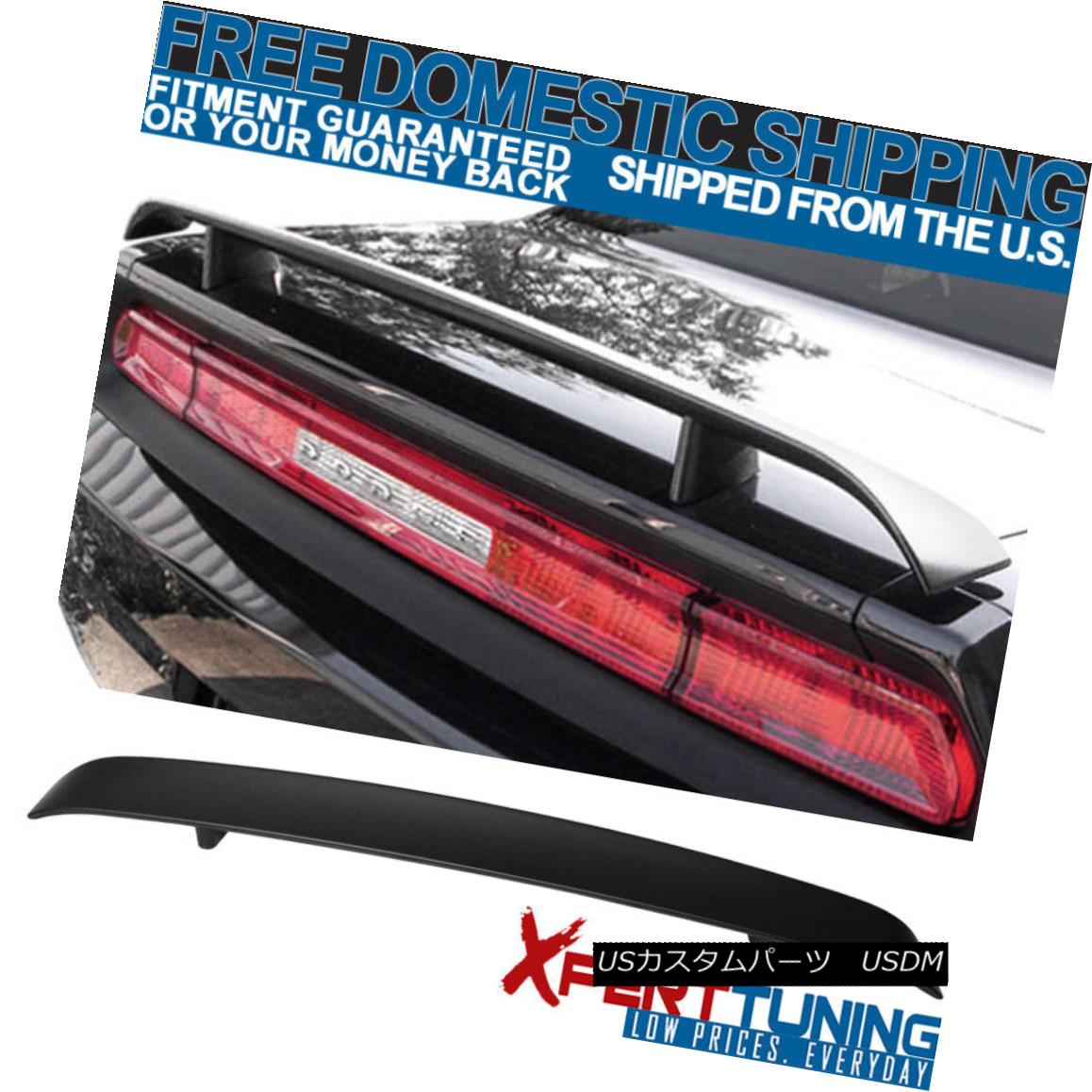 エアロパーツ 2008-2014 Dodge Challenger ABS Rear Trunk Lip Spoiler Wing OE Style Lid 2008-2014ダッジチャレンジャーABSリアトランクリップスポイラーウイングOEスタイルリッド 【並行輸入品】
