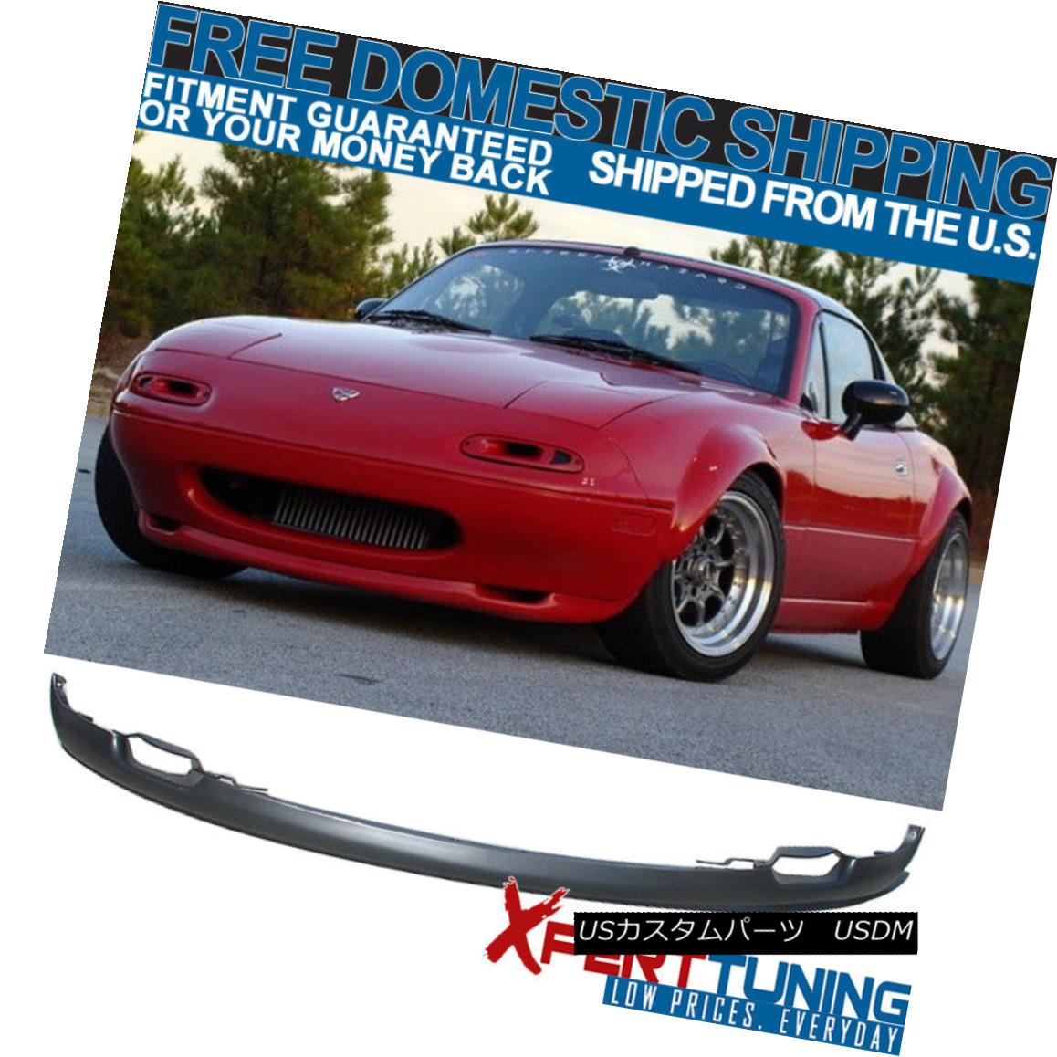 エアロパーツ Fit 90 91 92 93 94 95 96 97 Mazda Miata MX5 OE Style Front Bumper Lip - PU フィット90 91 92 93 94 95 96 97マツダMiata MX5 OEスタイルフロントバンパーリップ - PU 【並行輸入品】