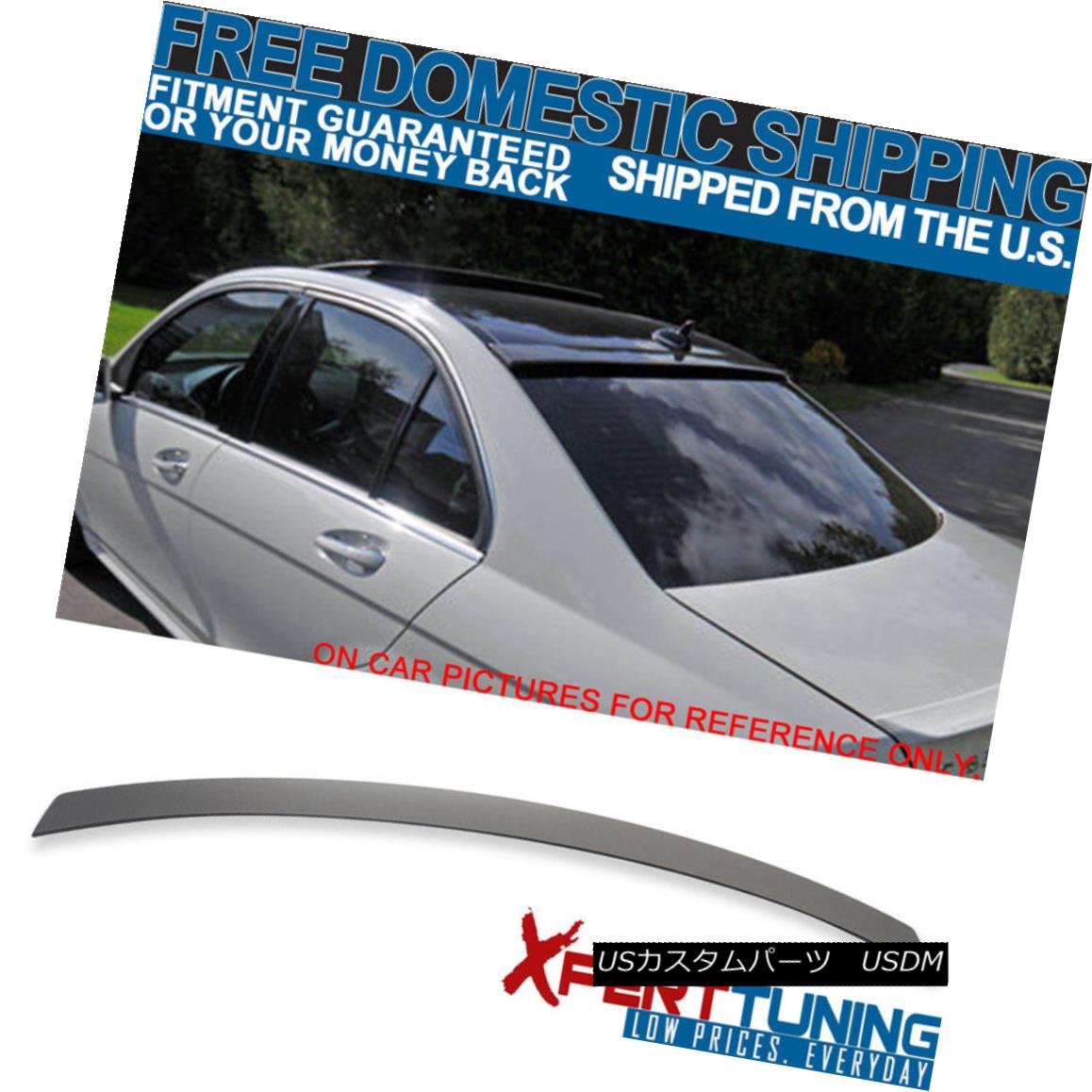 エアロパーツ 08-14 Mercedes-Benz W204 C-Class OE Style Roof Spoiler Painted Matte Black - ABS 08-14メルセデスベンツW204 CクラスOEスタイルルーフスポイラー塗装マットブラック - ABS 【並行輸入品】