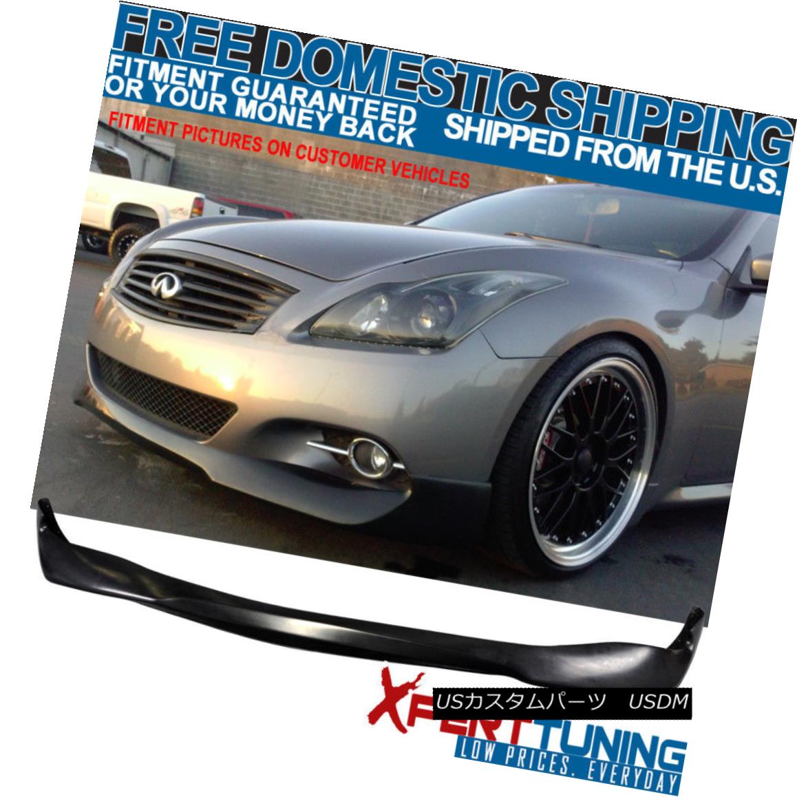 エアロパーツ Fits 08 09 10 11 12 13 Infiniti G37 Coupe RA Style Front Bumper Lip Spoiler PU フィット08 09 10 11 12 13インフィニティG37クーペRAスタイルフロントバンパーリップスポイラーPU 【並行輸入品】