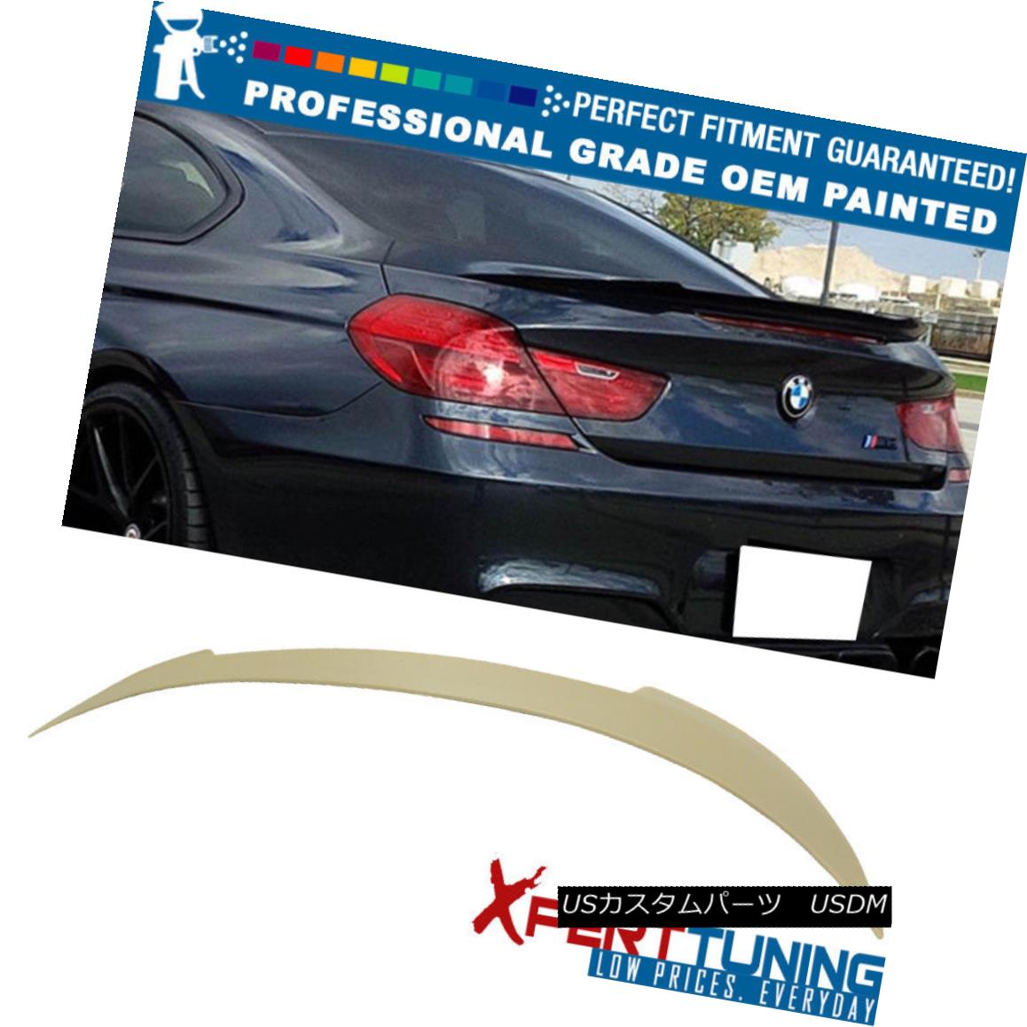 エアロパーツ 12-17 BMW F13 6-Series F06 Painted ABS Trunk Spoiler - OEM Painted Color 12-17 BMW F13 6シリーズF06塗装ABSトランク・スポイラー - OEM塗装色 【並行輸入品】