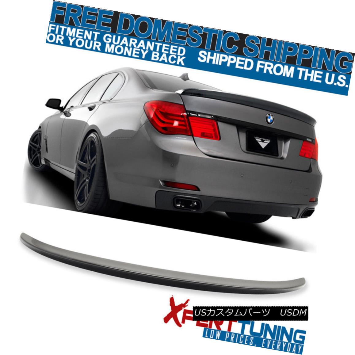 エアロパーツ 09-15 BMW F01 7Series AC-S Style ABS Rear Trunk Wing Spoiler Painted Matte Black 09-15 BMW F01 7シリーズAC-SスタイルABSリアトランクウイングスポイラー塗装マットブラック 【並行輸入品】