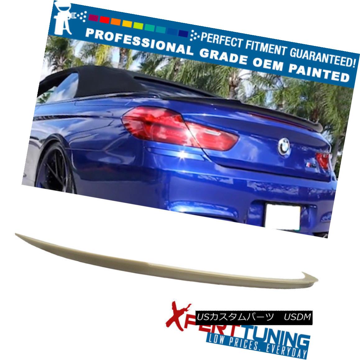 エアロパーツ 12-17 BMW F12 Convertible V Type Painted ABS Trunk Spoiler - OEM Painted Color 12-17 BMW F12コンバーチブルV型塗装ABSトランク・スポイラー - OEM塗装色 【並行輸入品】