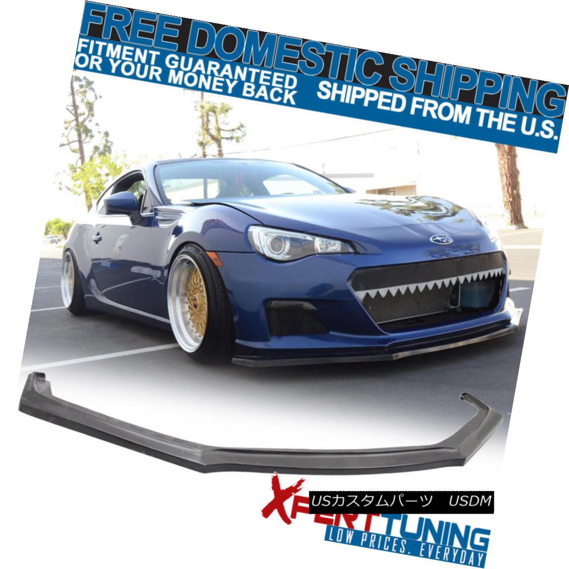 エアロパーツ Fits 13-16 Subaru BRZ 2Dr IKON Style Front Lip Spoiler Polyurethane Subaru BRZ 2Dr IKONスタイルフロントリップスポイラーポリウレタン13-16 【並行輸入品】