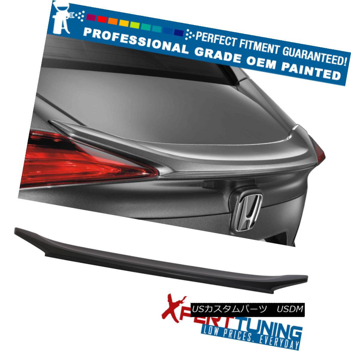 エアロパーツ 16-18 Civic 10th Gen Sedan OE Style Painted Trunk Spoiler - OEM Painted Color 16-18シビック第10世代セダンOEスタイル塗装トランク・スポイラー - OEM塗装カラー 【並行輸入品】
