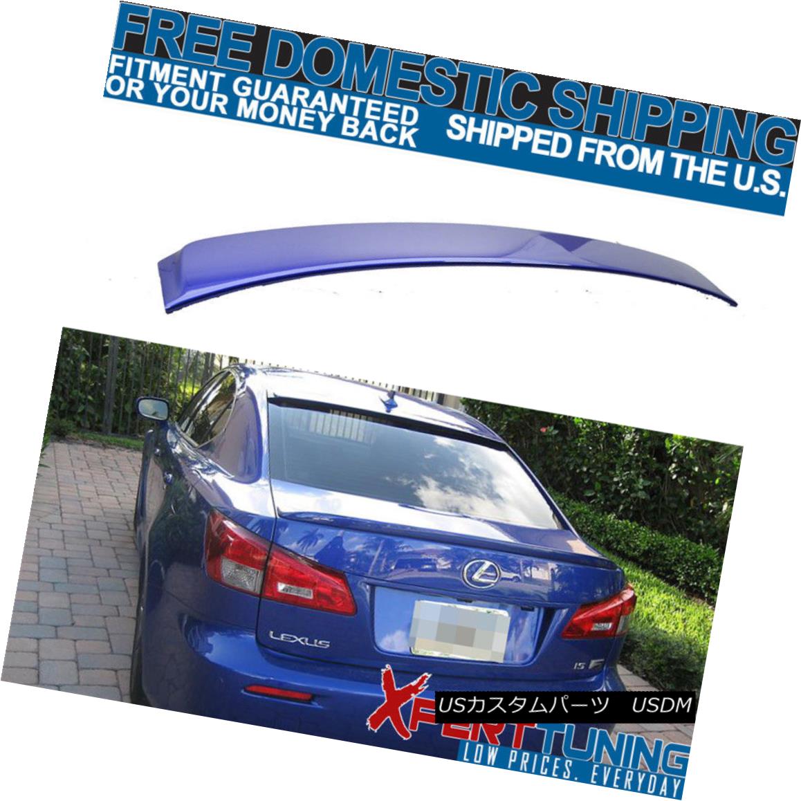 エアロパーツ Fit 06-13 Lexus IS250 IS350 OE Painted Roof Spoiler Ultrasonic Blue Mica #8U1 フィット06-13レクサスIS250 IS350 OE塗装ルーフスポイラー超音波ブルーマイカ＃8U1 【並行輸入品】