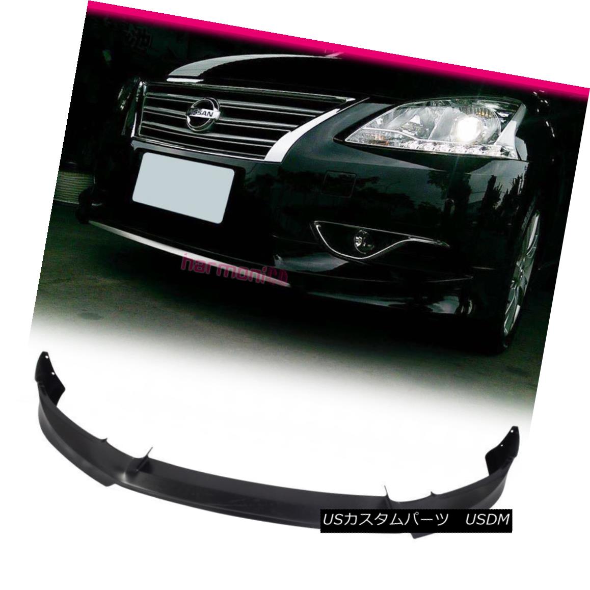 エアロパーツ Fits 13-15 Nissan Sentra Sedan 4Dr PP Black Front Bumper Lip OE Style フィット13-15日産セントラセダン4Dr PPブラックフロントバンパーリップOEスタイル 【並行輸入品】 110,935円