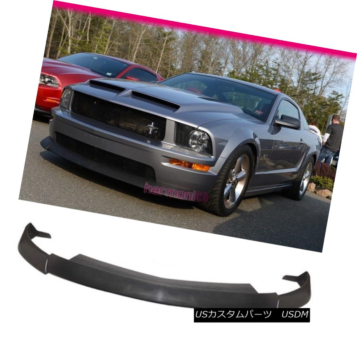 エアロパーツ Fits 05-09 Ford Mustang V8 CV2 Style Black PU Front Bumper Lip Spoiler Bodykit フィット05-09フォードマスタングV8 CV2スタイルブラックPUフロントバンパーリップスポイラーボディキット 【並行輸入品】|カスタムパーツ WORLD倉庫