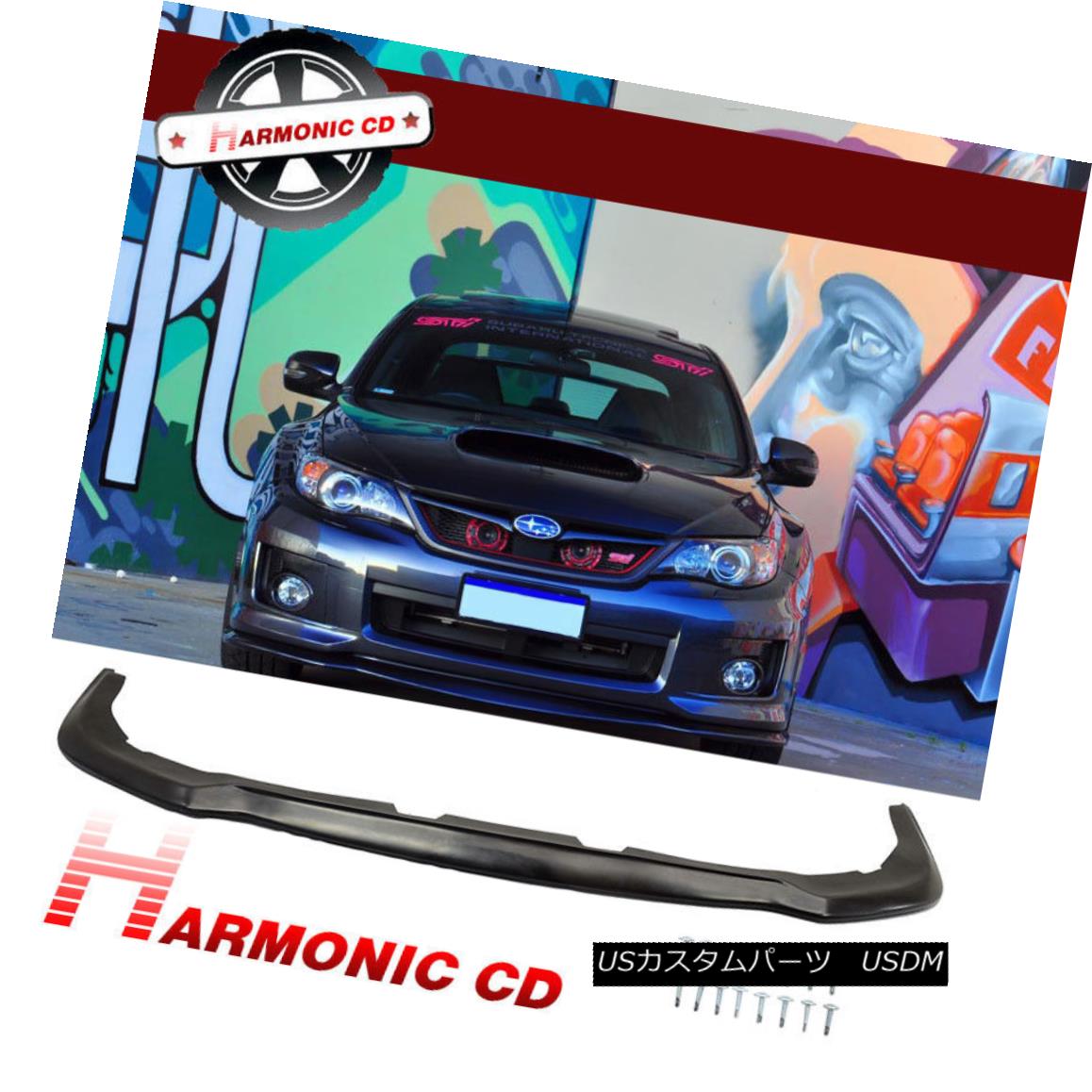 エアロパーツ Fits 11-14 Subaru Impreza WRX & STi HD Style Front Bumper Lip Spoiler Bodykit フィット11-14スバルインプレッサWRX＆amp; STi HDスタイルフロントバンパーリップスポイラーボディキット 【並行輸入品】