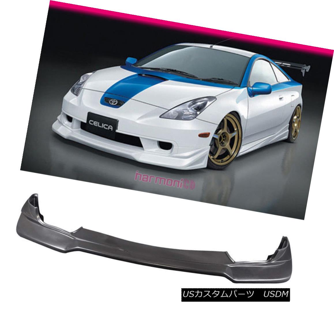 エアロパーツ Fits 00-02 Toyota Celica PU Front Bumper Lip Spoiler Bodykit フィット00-02トヨタCelica PUフロントバンパーリップスポイラーボディキット 【並行輸入品】