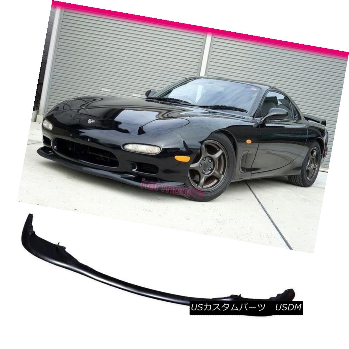 エアロパーツ Fits 93-97 Mazda Rx7 OE R Style Front Bumper Lip PU フィット93-97マツダRx7 OE RスタイルフロントバンパーリップPU 【並行輸入品】