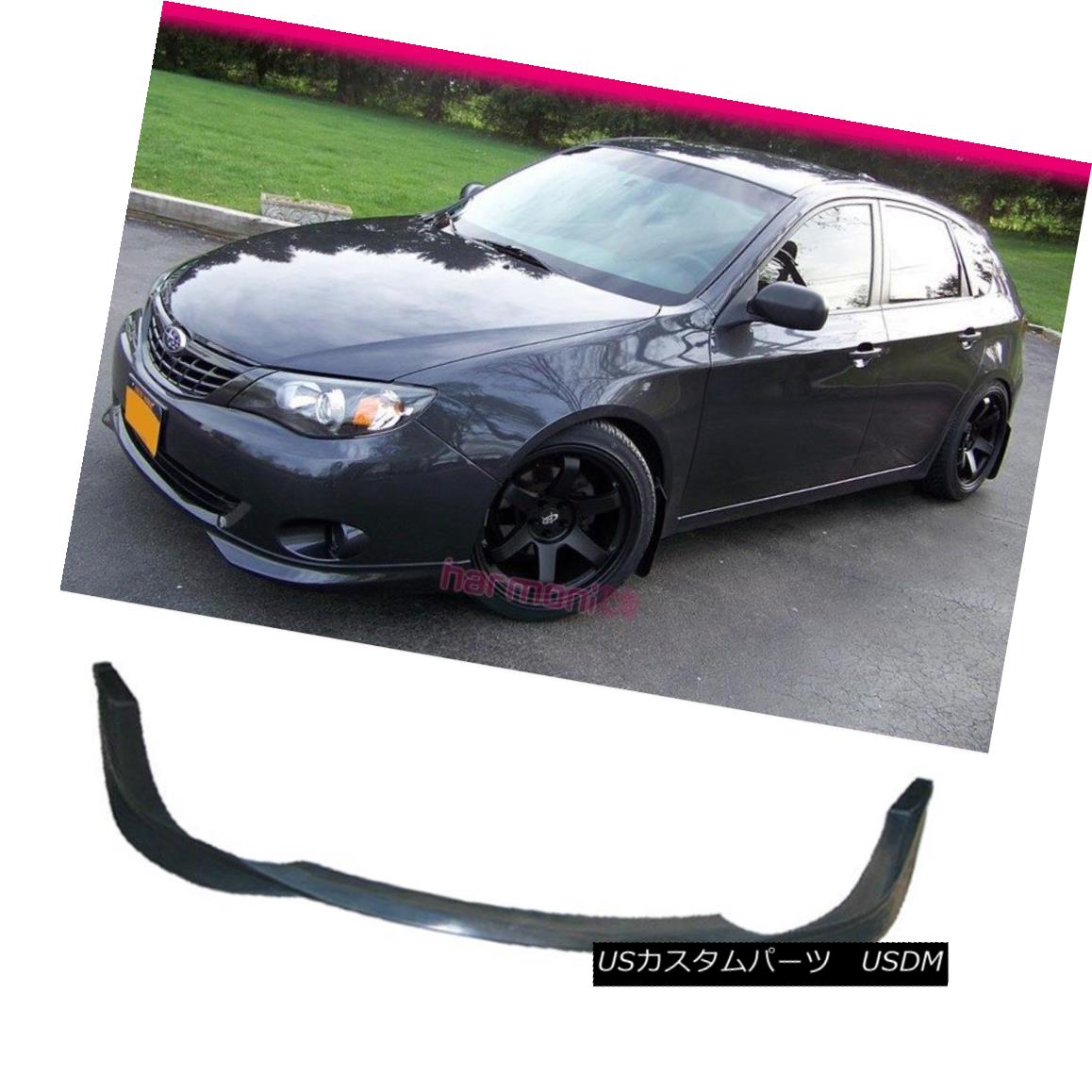 エアロパーツ FITS 08-11 SUBARU IMPREZA FRONT BUMPER LIP UNPAINTED PU フィッツ08-11スバルインプレッサフロントバンパーリップアンパインドPU 【並行輸入品】