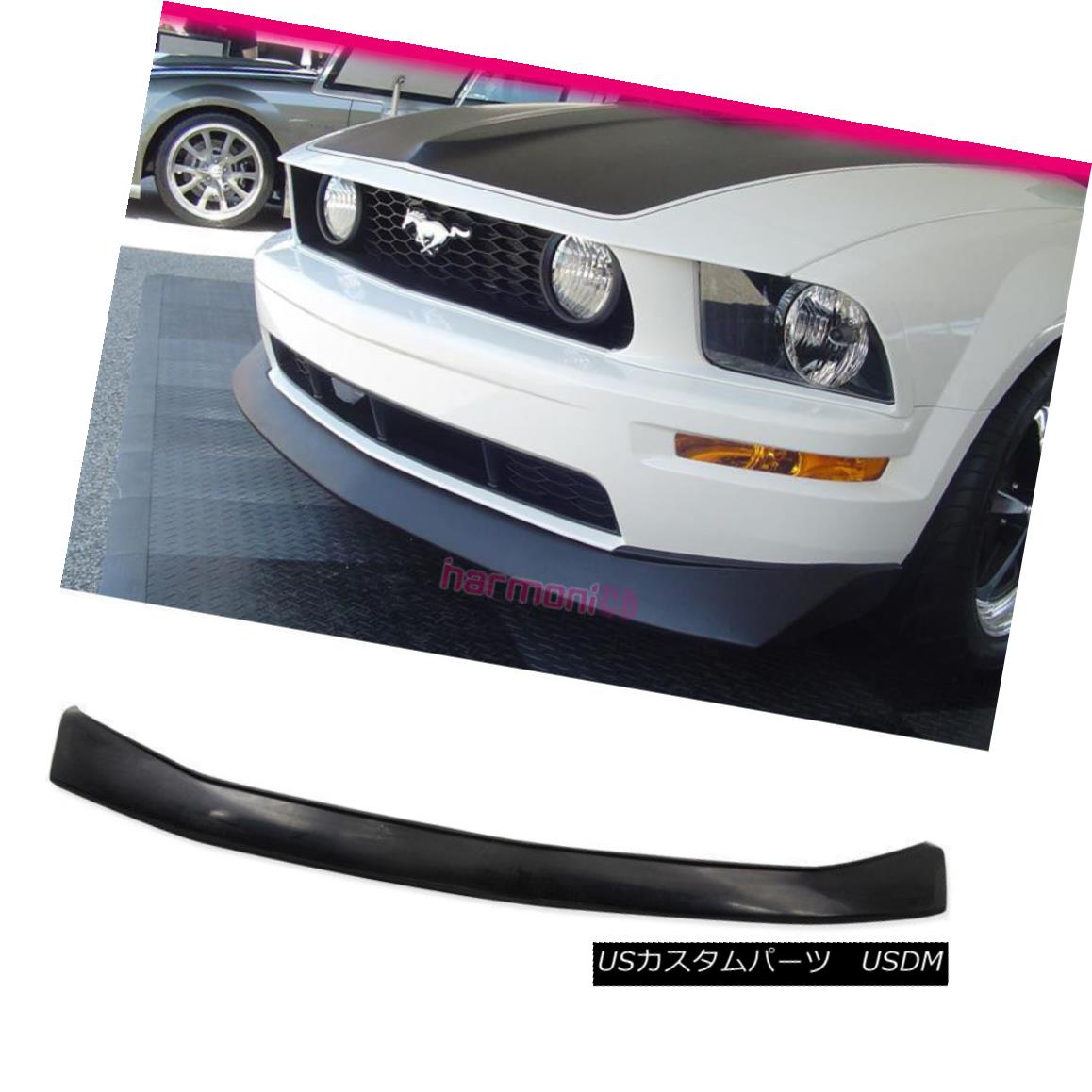エアロパーツ Fits 05-09 Ford Mustang V6 CV Black PU Front Bumper Lip Spoiler Bodykit フィット05-09 Ford Mustang V6 CV黒PUフロントバンパーリップスポイラーボディキット 【並行輸入品】|カスタムパーツ WORLD倉庫