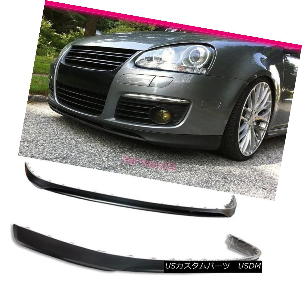 エアロパーツ Fits 2005-2010 Volkswage VW GTI MK5 Jetta Front Bumper Lip PU Unpainted フィット2005-2010フォルクスワーゲンVW GTI MK5ジェッタフロントバンパーリップPU未塗装 【並行輸入品】