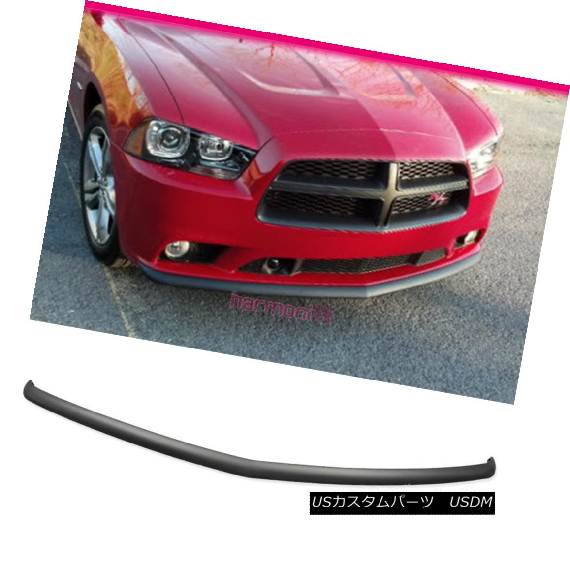 エアロパーツ Fits 11-14 Dodge Charger Sedan 4Door Front Bumper Lip Spoiler OE Style PP フィット11-14ダッジチャージャーセダン4ドアフロントバンパーリップスポイラーOEスタイルPP 【並行輸入品】