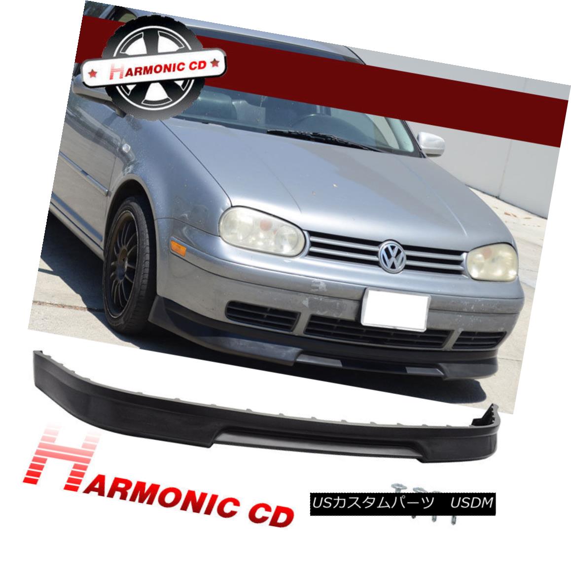 エアロパーツ Fits 99-04 Volkswagen VW Golf MK4 P3 Style Front Bumper Lip Spoiler PU フィット99-04フォルクスワーゲンVWゴルフMK4 P3スタイルフロントバンパーリップスポイラーPU 【並行輸入品】｜カスタムパーツ WORLD倉庫