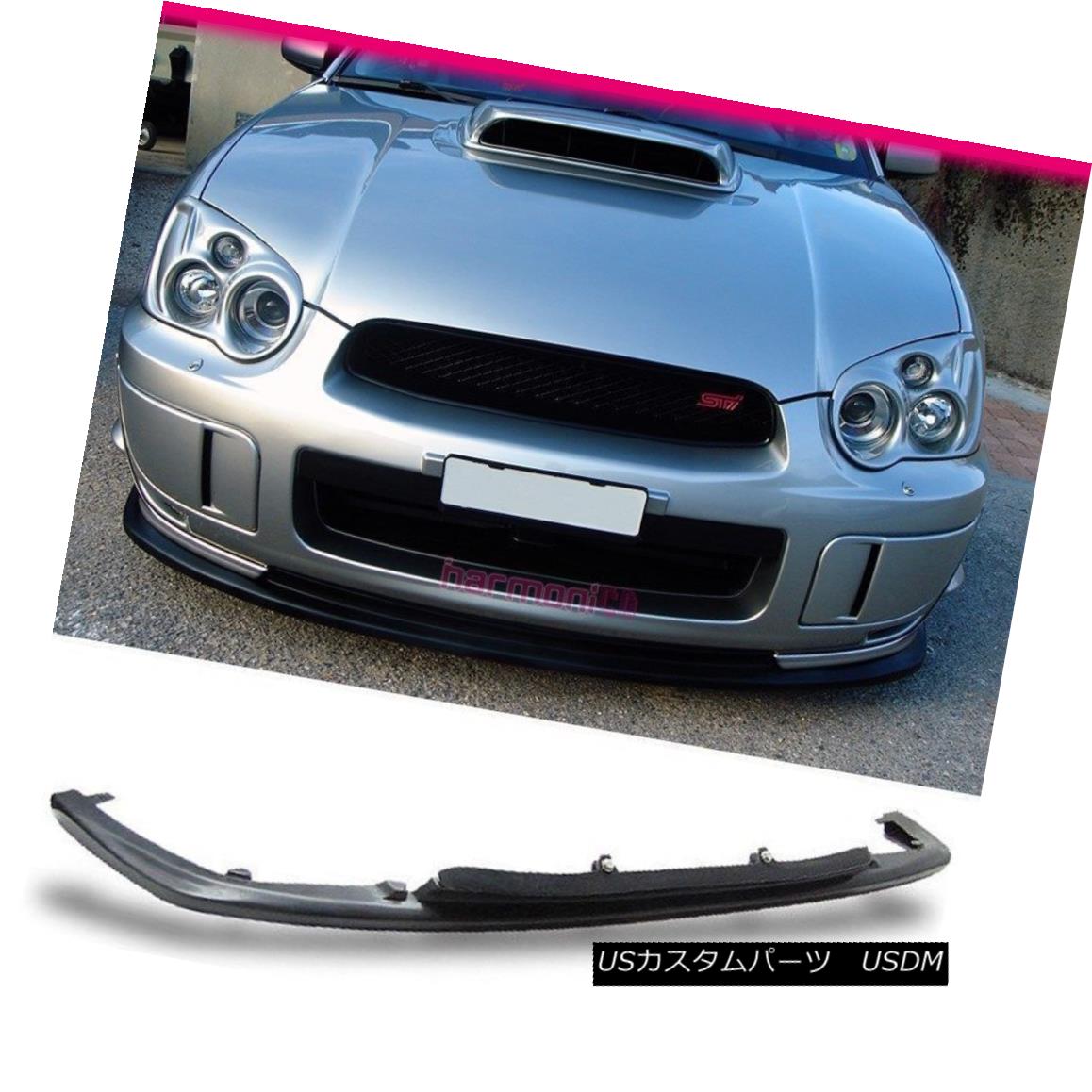 エアロパーツ Fits 04-05 Subaru Impreza WRX V-Limited Front Bumper Lip PU フィット04-05スバルインプレッサWRX V-リミテッドフロントバンパーリップPU 【並行輸入品】