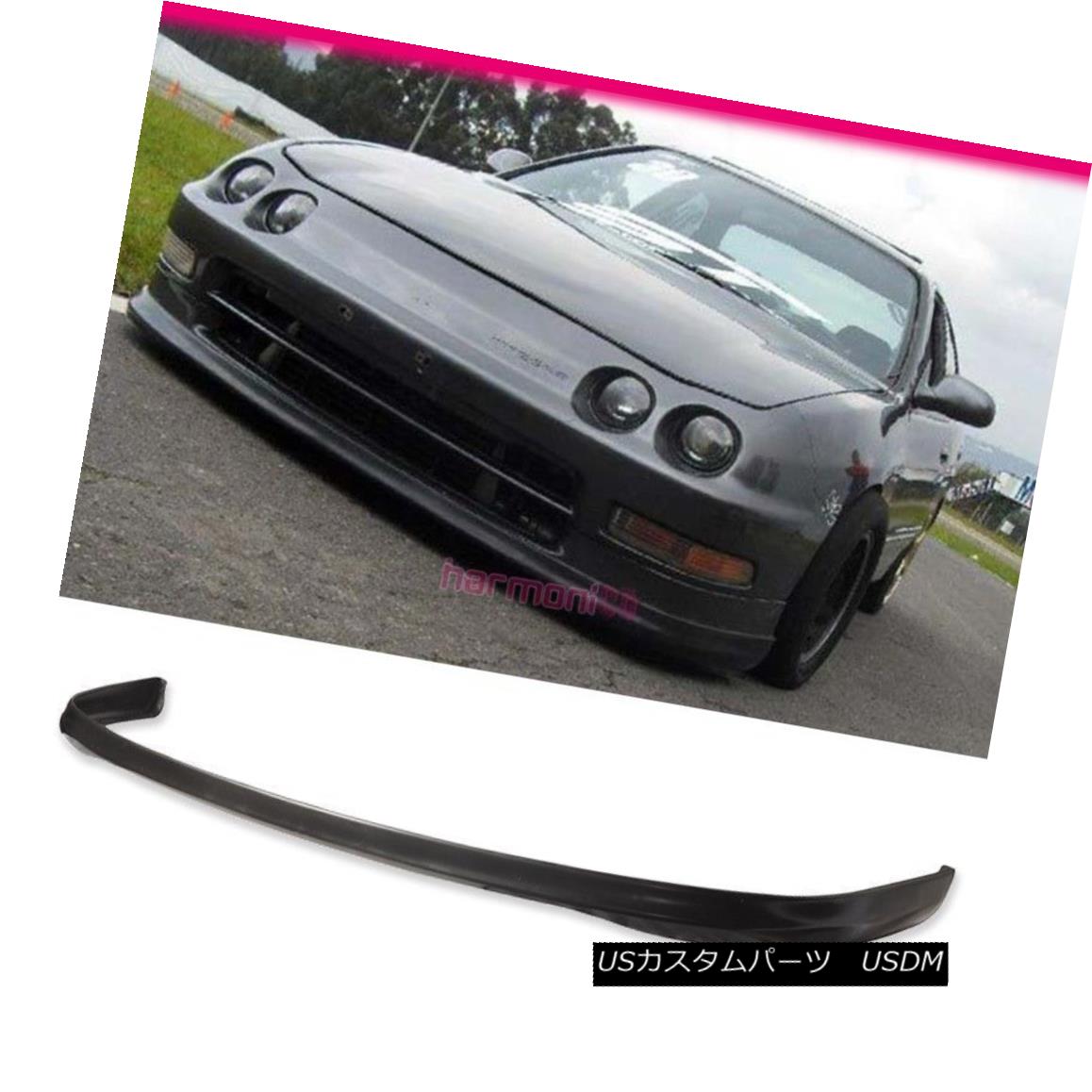 エアロパーツ Fits 94-97 Acura Integra DC2 Urethane PU Front Bumper Lip Spoiler Type R Style フィット94-97 Acura Integra DC2ウレタンPUフロントバンパーリップスポイラータイプRスタイル 【並行輸入品】