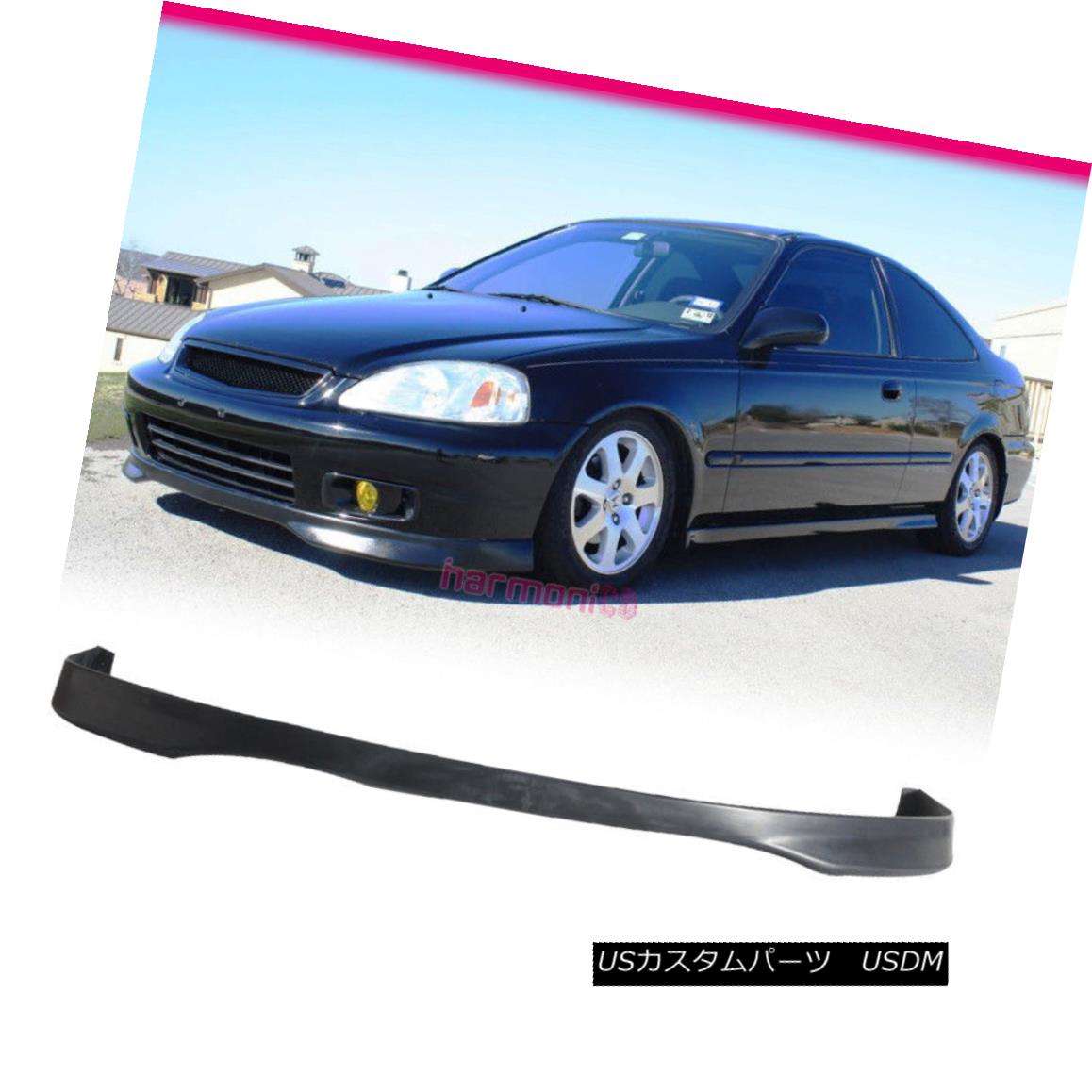 エアロパーツ Fits 99-00 Honda Civic Type R TR EK Front Bumper Lip Spoiler Bodykit PP フィット99-00ホンダシビックタイプR TR EKフロントバンパーリップスポイラーボディキットPP 【並行輸入品】|カスタムパーツ WORLD倉庫