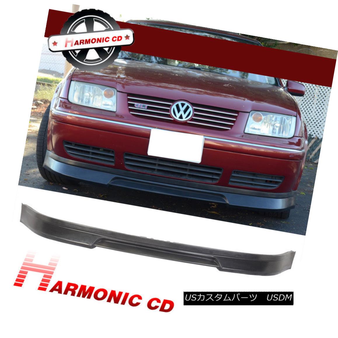 エアロパーツ Fits 99-04 Volkswagen VW Jetta MK4 Front Bumper Lip Urethane Type-B フィット99-04フォルクスワーゲンVWジェッタMK4フロントバンパーリップウレタンタイプ-B 【並行輸入品】