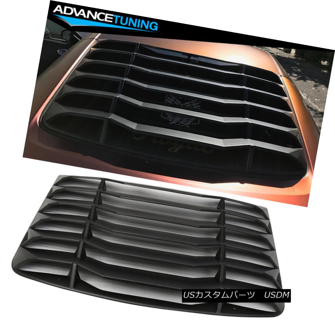 エアロパーツ For 03-08 Nissan 350Z IKON Matte Black Rear Windshield Louvers Cover ABS 03-08日産350Z IKONマットブラックリアウインドシールドルーバーカバーABS 【並行輸入品】