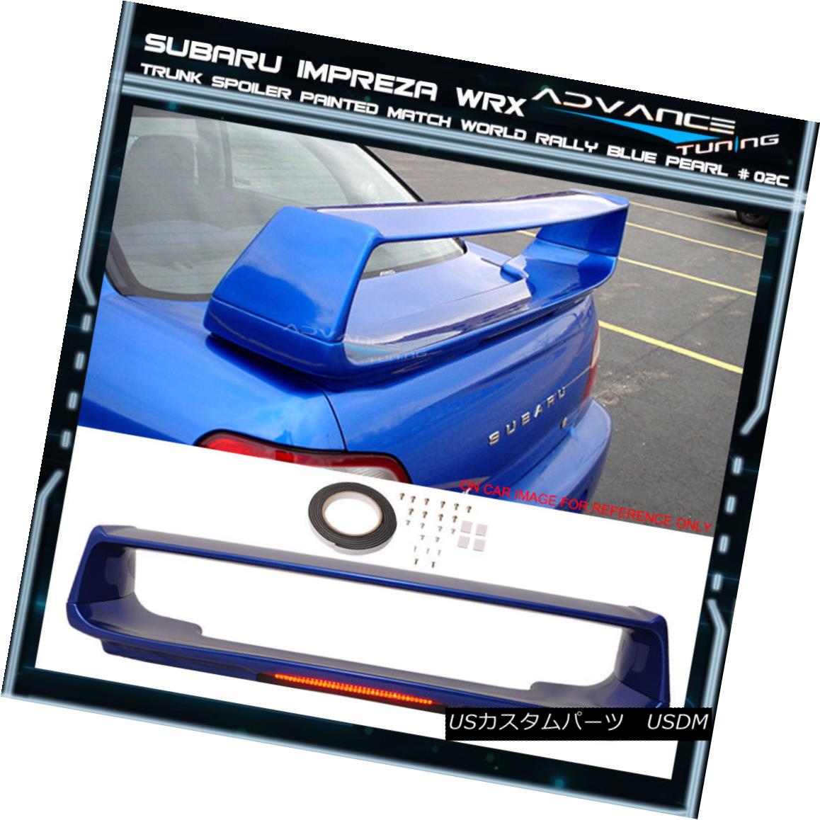 エアロパーツ 02-07 Fit WRX OEM Painted Color World Rally Blue Pearl ABS Trunk Spoiler (#02C) 02-07フィットWRX OEM塗装カラーワールドラリーブルーパールABSトランクスポイラー（＃02C） 【並行輸入品】｜カスタムパーツ WORLD倉庫