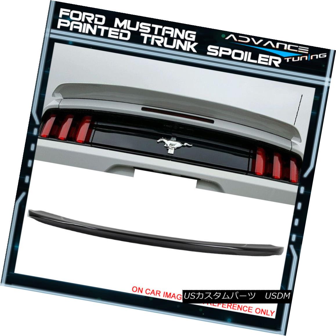 エアロパーツ 15-18 Ford Mustang Track Pack Style Trunk Spoiler OEM Painted Color #UA Ebony 15-18フォードマスタングトラックパックスタイルトランクスポイラーOEM塗装カラー#UAエボニー 【並行輸入品】｜カスタムパーツ WORLD倉庫