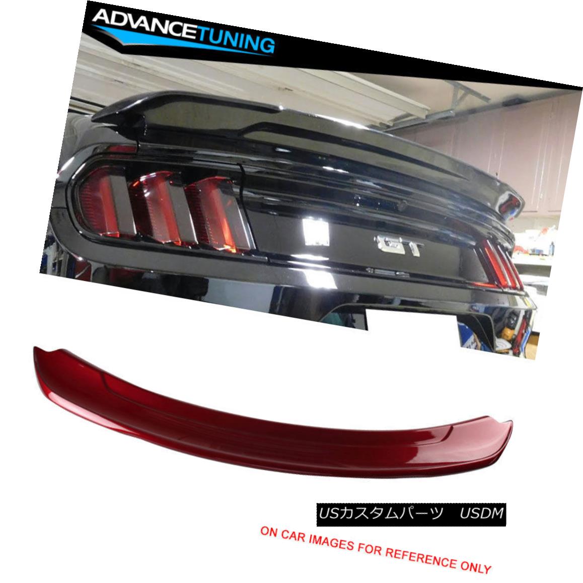 エアロパーツ Fits 15-18 Mustang Track Pack Trunk Spoiler OEM Painted #RR Ruby Red Metallic フィット15-18マスタングトラックパックトランクスポイラーOEM塗装#RRルビーレッドメタリック 【並行輸入品】|カスタムパーツ WORLD倉庫