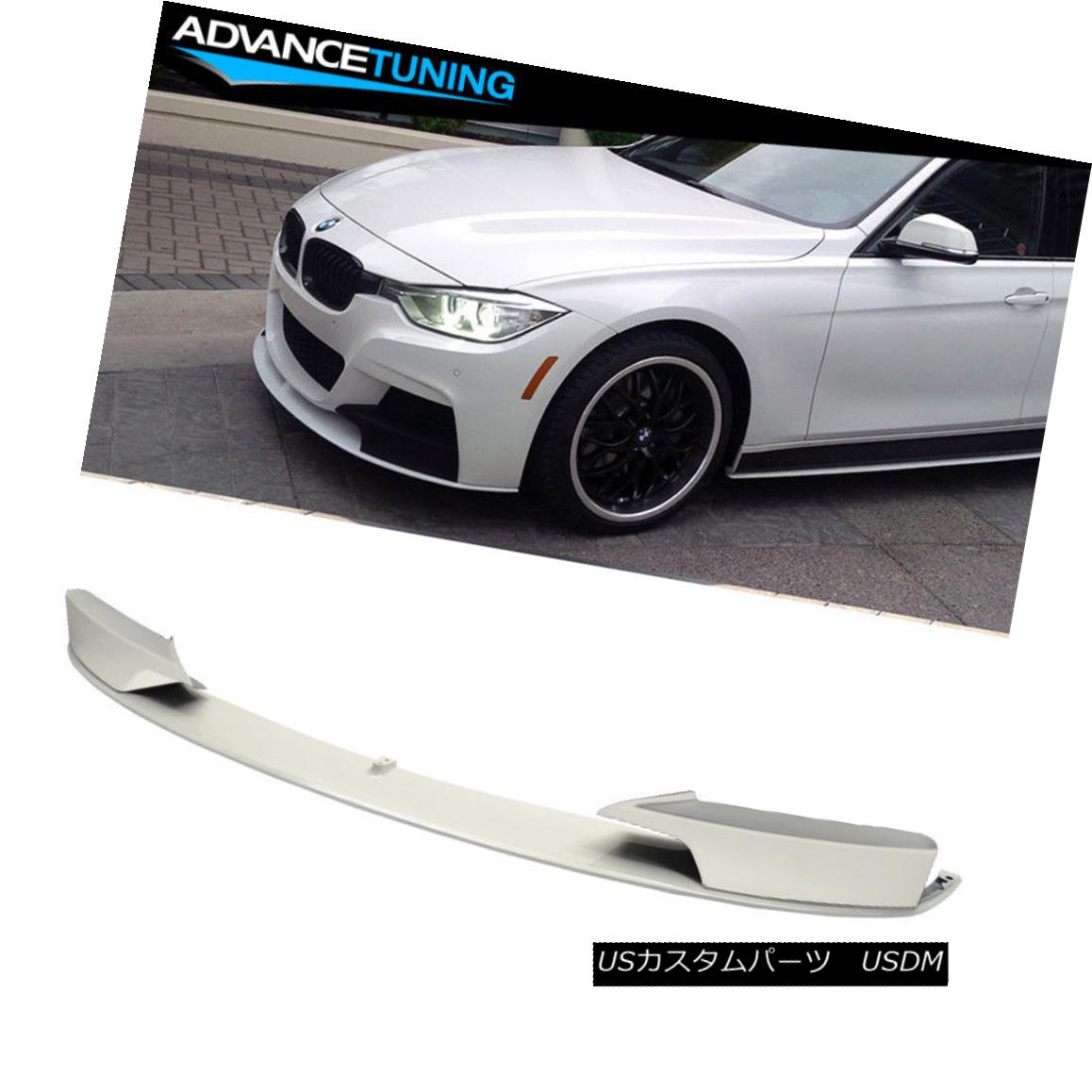 エアロパーツ Fits 12-18 BMW F30 3 Series Performance Front Lip Painted Alpine White III #300 フィット12-18 BMW F30 3シリーズパフォーマンスフロントリップペインティングアルパインホワイトIII＃300 【並行輸入品】
