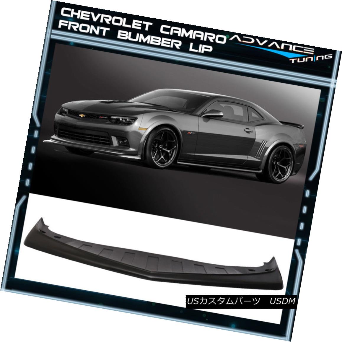 エアロパーツ For 14-15 Chevy Camaro Z28 Style Front Bumper Lip Spoiler - Urethane 14-15シボレーカマロZ28スタイルフロントバンパーリップスポイラー - ウレタン 【並行輸入品】