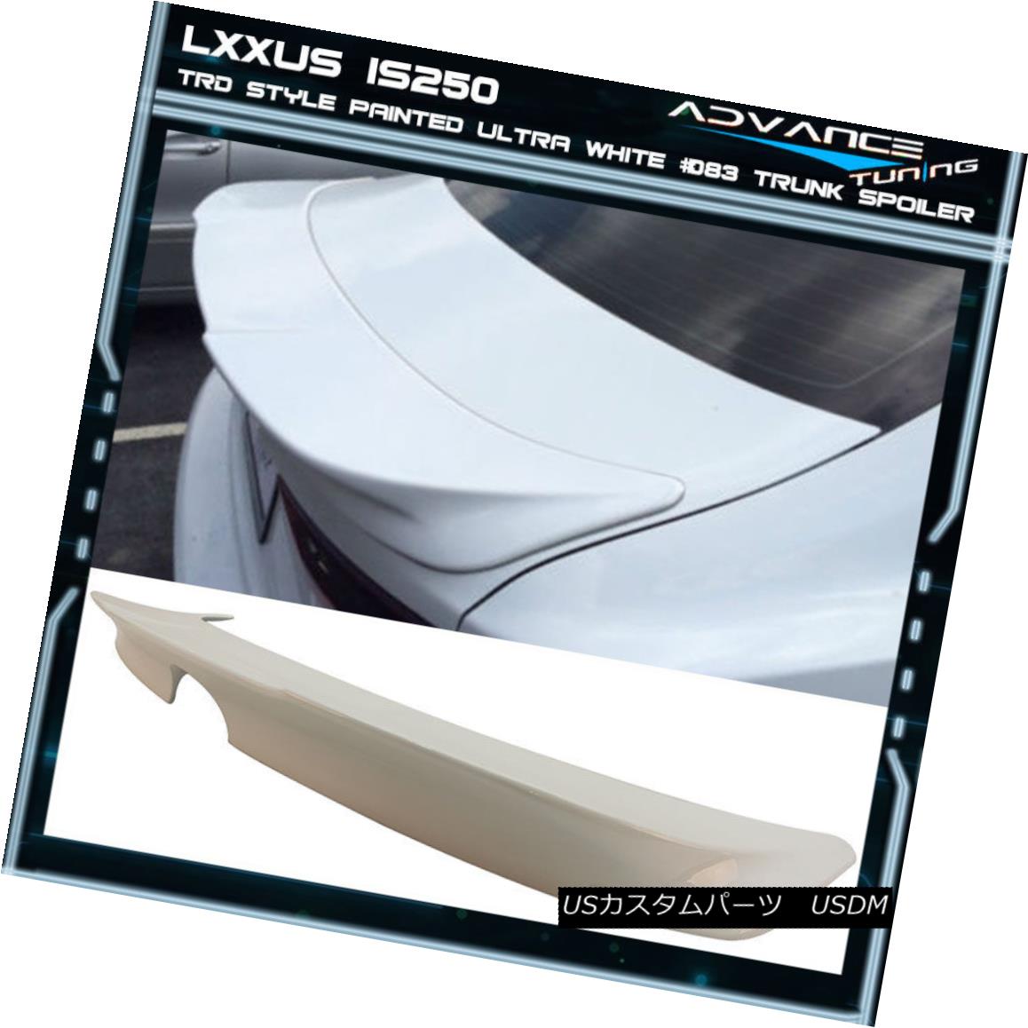 エアロパーツ Fits 14-16 IS250 Painted Color Ultra White # 083 TRD Style Trunk Spoiler (ABS) フィット14-16 IS250塗装カラーウルトラホワイト#083 TRDスタイルトランクスポイラー(ABS) 【並行輸入品】|カスタムパーツ WORLD倉庫
